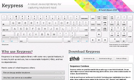 Keypress超强大,捕获键盘输入的 JavaScript 库